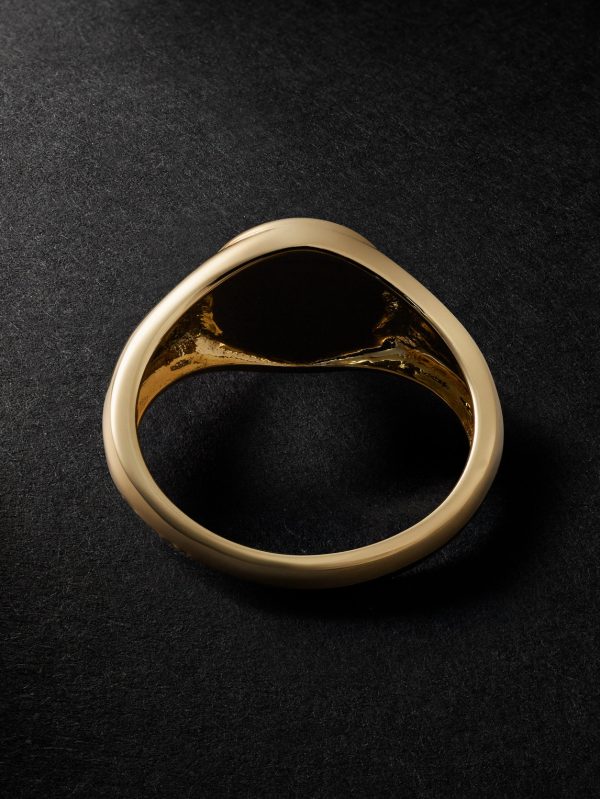 Gold Malachite Signet Ring - BK Gold Malachite Signet Ring - BK
