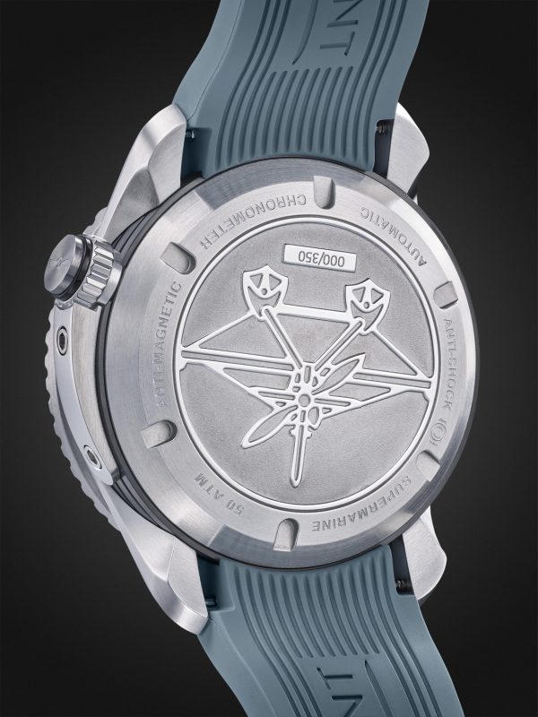 Waterman Apex II Automatic Chronograph 43mm Stainless Steel and Rubber Watch, Ref. No. W-APEXII-HBR-S - BK Waterman Apex II Automatic Chronograph 43mm Stainless Steel and Rubber Watch, Ref. No. W-APEXII-HBR-S - BK
