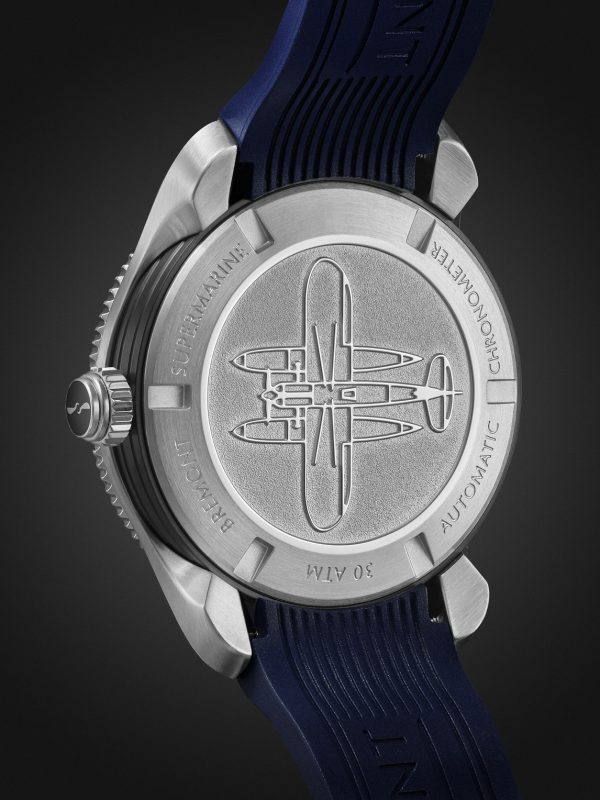 The Supermarine S302 JET Automatic GMT 40mm Stainless Steel and Rubber Watch, Ref. S302-BLGN-R-S - BK The Supermarine S302 JET Automatic GMT 40mm Stainless Steel and Rubber Watch, Ref. S302-BLGN-R-S - BK