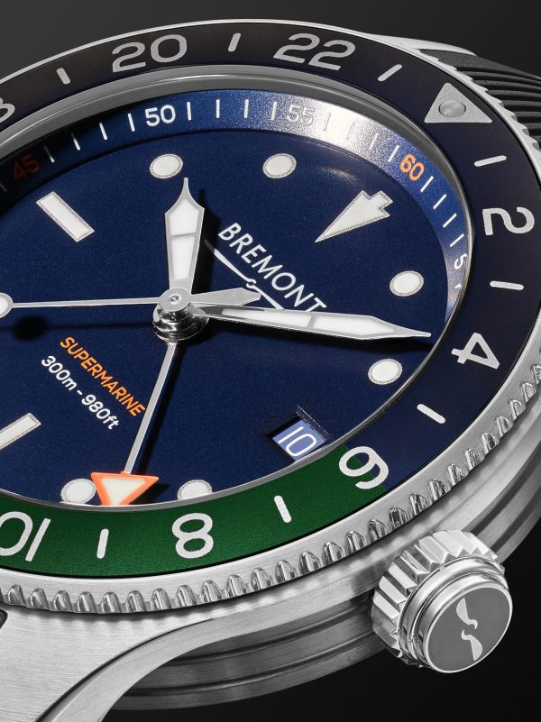 The Supermarine S302 JET Automatic GMT 40mm Stainless Steel and Rubber Watch, Ref. S302-BLGN-R-S - CU The Supermarine S302 JET Automatic GMT 40mm Stainless Steel and Rubber Watch, Ref. S302-BLGN-R-S - CU