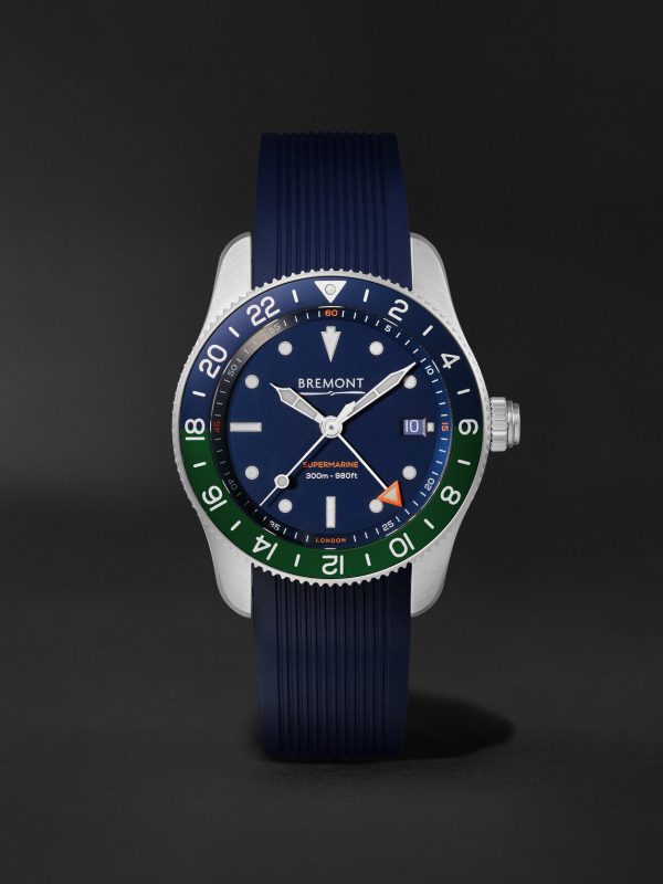 The Supermarine S302 JET Automatic GMT 40mm Stainless Steel and Rubber Watch, Ref. S302-BLGN-R-S The Supermarine S302 JET Automatic GMT 40mm Stainless Steel and Rubber Watch, Ref. S302-BLGN-R-S