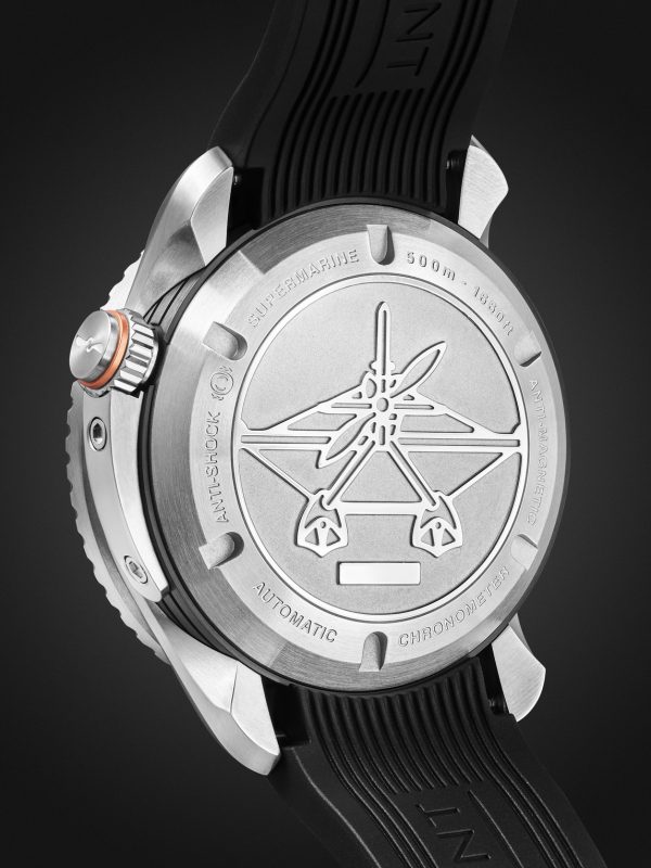 Supermarine S502 Automatic GMT 43mm Stainless Steel and Rubber Watch, Ref. No. S502-BK-R-S - BK Supermarine S502 Automatic GMT 43mm Stainless Steel and Rubber Watch, Ref. No. S502-BK-R-S - BK