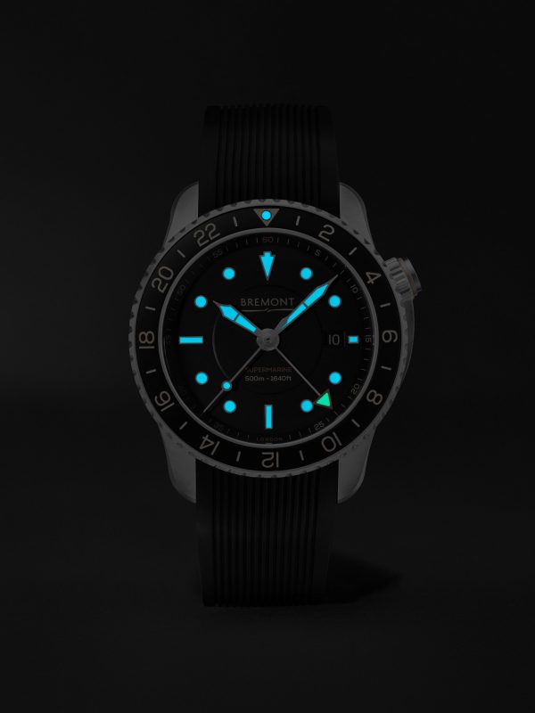 Supermarine S502 Automatic GMT 43mm Stainless Steel and Rubber Watch, Ref. No. S502-BK-R-S - E5 Supermarine S502 Automatic GMT 43mm Stainless Steel and Rubber Watch, Ref. No. S502-BK-R-S - E5