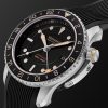 Supermarine S502 Automatic GMT 43mm Stainless Steel and Rubber Watch, Ref. No. S502-BK-R-S - FR Supermarine S502 Automatic GMT 43mm Stainless Steel and Rubber Watch, Ref. No. S502-BK-R-S - FR
