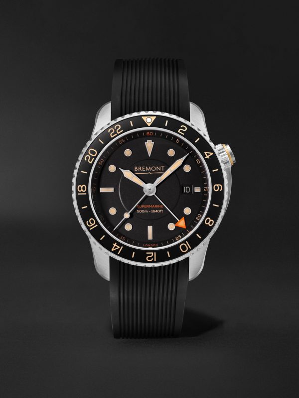 Supermarine S502 Automatic GMT 43mm Stainless Steel and Rubber Watch, Ref. No. S502-BK-R-S Supermarine S502 Automatic GMT 43mm Stainless Steel and Rubber Watch, Ref. No. S502-BK-R-S