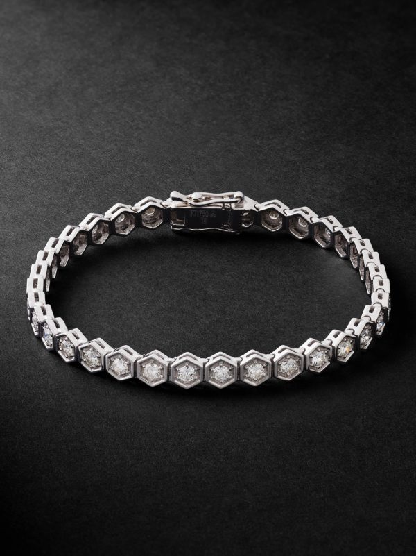 Hexagon XXLarge 18-Karat White Gold Diamond Bracelet Hexagon XXLarge 18-Karat White Gold Diamond Bracelet