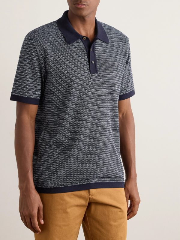 Cotton and Silk-Blend Polo Shirt - FR
