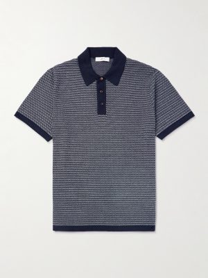 Cotton and Silk-Blend Polo Shirt