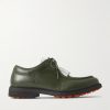 Golf Fringed Full-Grain Leather Shoes