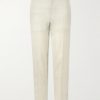 Luca Tapered Herringbone Linen Suit Trousers