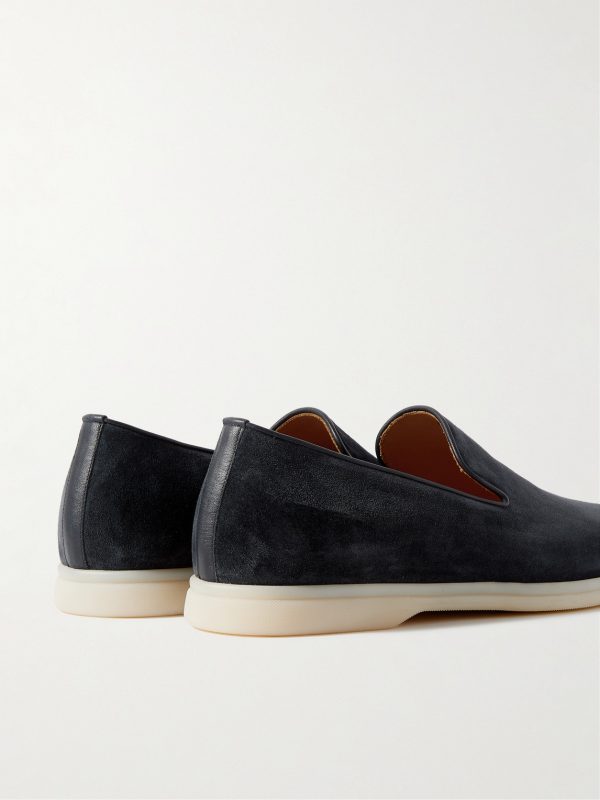 Suede Slip-On Sneakers - BK Suede Slip-On Sneakers - BK
