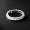 + Hatton Labs Spike Eternity Sterling Silver Cubic Zirconia Ring - BK