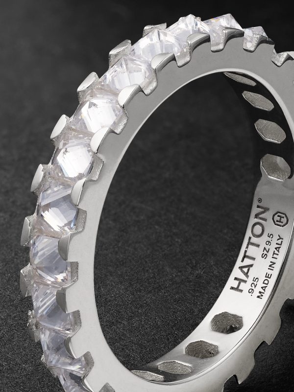 + Hatton Labs Spike Eternity Sterling Silver Cubic Zirconia Ring - CU