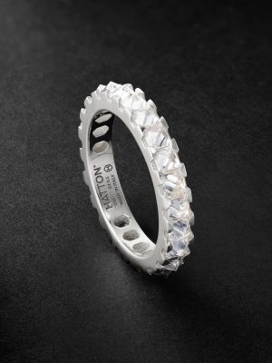+ Hatton Labs Spike Eternity Sterling Silver Cubic Zirconia Ring