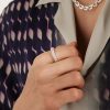 + Hatton Labs Spike Eternity Sterling Silver Cubic Zirconia Ring - OU