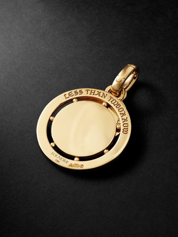 L'Eternelle Chanson Couplet 18-Karat Gold and Enamel Pendant - BK