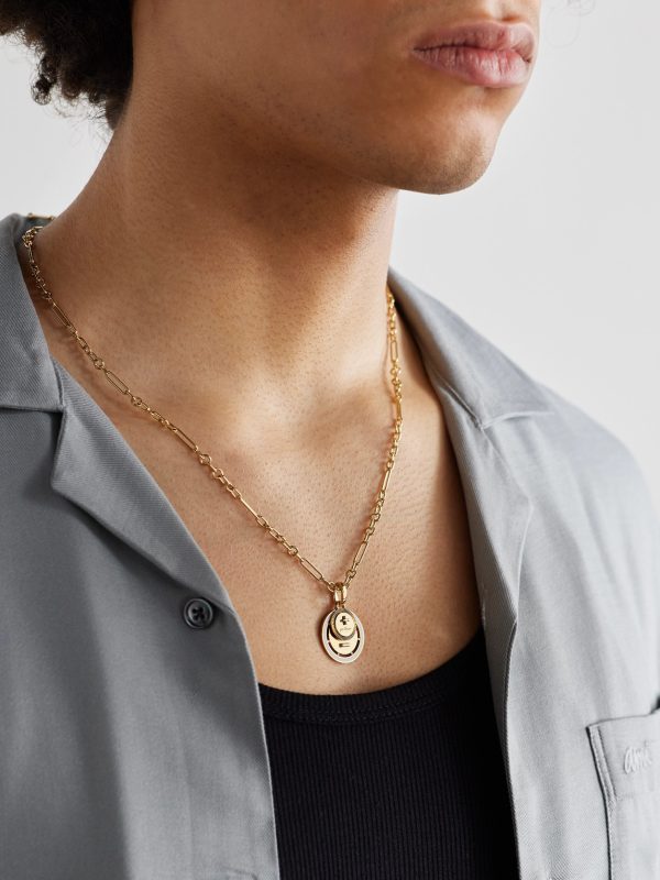 L'Eternelle Chanson Couplet 18-Karat Gold and Enamel Pendant - FR