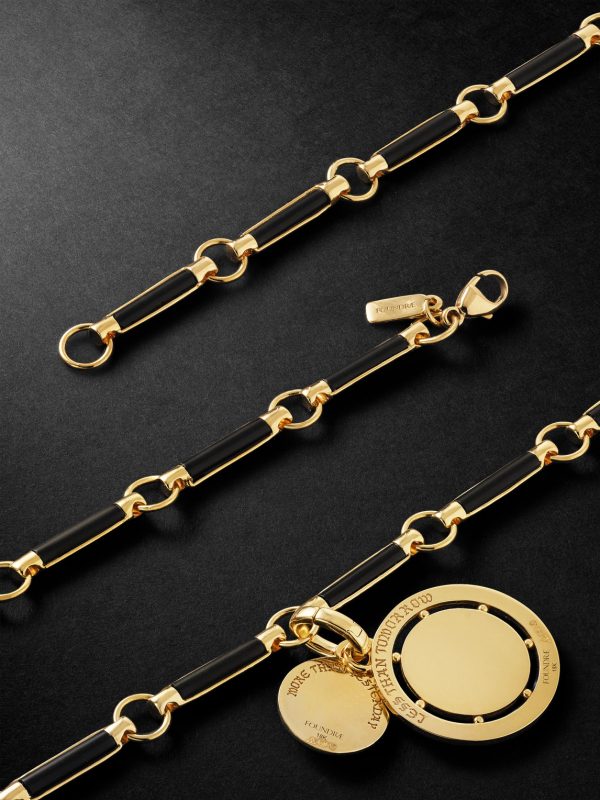 Ever Growing Vivacity 18-Karat Gold Onyx Necklace - BK