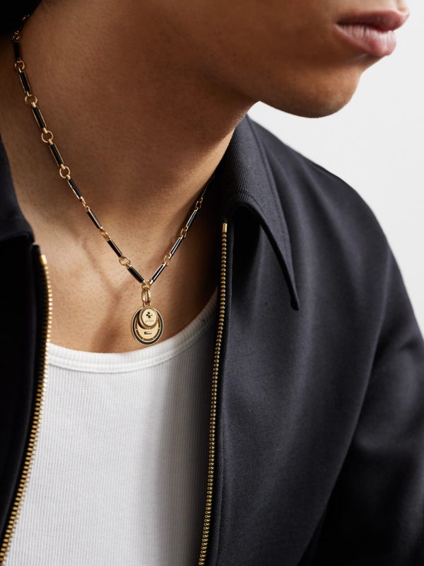 Ever Growing Vivacity 18-Karat Gold Onyx Necklace - FR