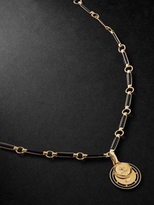 Ever Growing Vivacity 18-Karat Gold Onyx Necklace