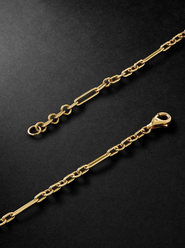 Mixed Clip 18-Karat Gold Chain Necklace - BK