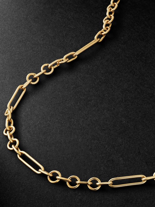 Mixed Clip 18-Karat Gold Chain Necklace - CU