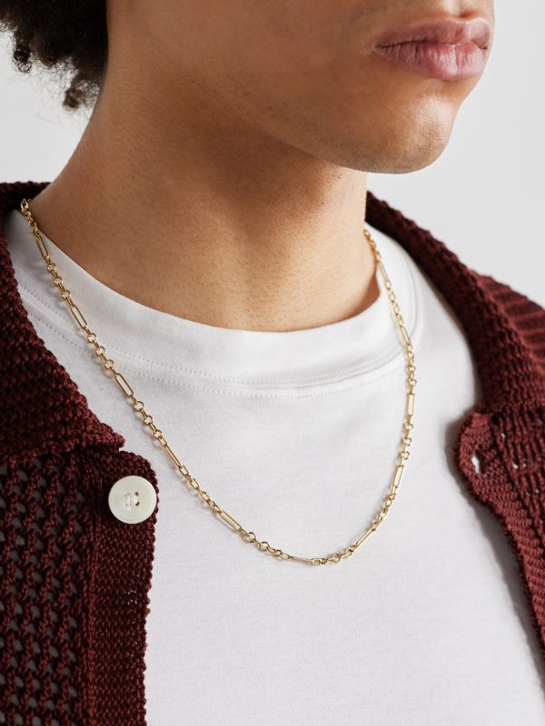 Mixed Clip 18-Karat Gold Chain Necklace - FR