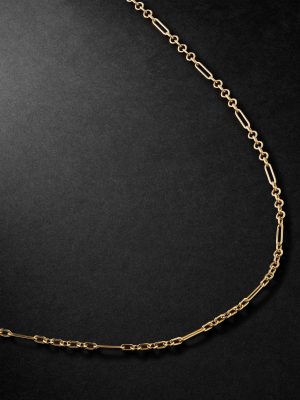 Mixed Clip 18-Karat Gold Chain Necklace Mixed Clip 18-Karat Gold Chain Necklace