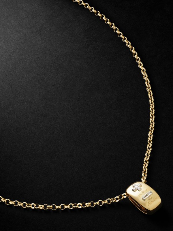Ever Growing 18-Karat Gold Diamond Pendant Necklace