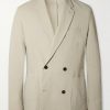 Double-Breasted Cotton-Blend Seersucker Blazer Double-Breasted Cotton-Blend Seersucker Blazer