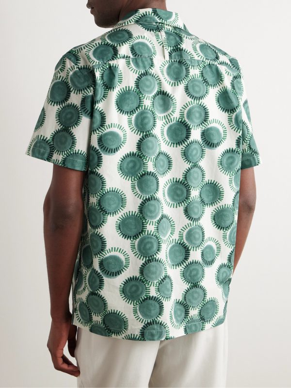 Camp-Collar Printed Cotton-Poplin Shirt - BK Camp-Collar Printed Cotton-Poplin Shirt - BK