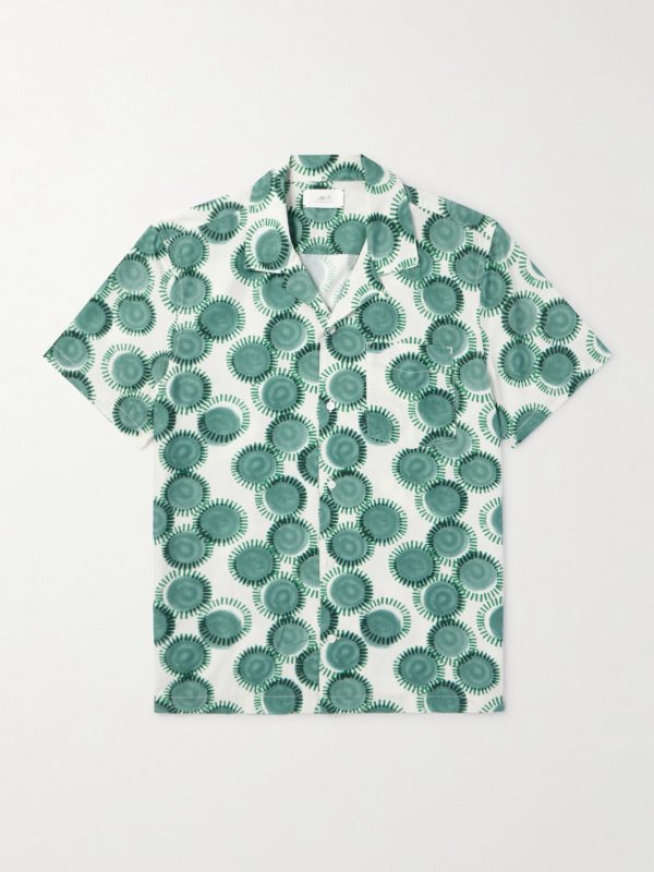 Camp-Collar Printed Cotton-Poplin Shirt Camp-Collar Printed Cotton-Poplin Shirt