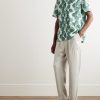 Camp-Collar Printed Cotton-Poplin Shirt - OU Camp-Collar Printed Cotton-Poplin Shirt - OU