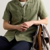 Michael Convertible-Collar Garment-Dyed Cotton and Linen-Blend Twill Shirt - E2 Michael Convertible-Collar Garment-Dyed Cotton and Linen-Blend Twill Shirt - E2