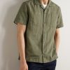 Michael Convertible-Collar Garment-Dyed Cotton and Linen-Blend Twill Shirt - FR Michael Convertible-Collar Garment-Dyed Cotton and Linen-Blend Twill Shirt - FR