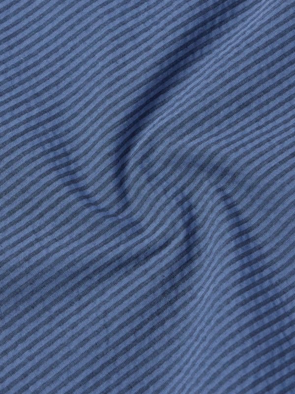 Camp-Collar Striped Organic Cotton Shirt - E1 Camp-Collar Striped Organic Cotton Shirt - E1