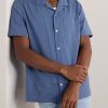 Camp-Collar Striped Organic Cotton Shirt - FR Camp-Collar Striped Organic Cotton Shirt - FR