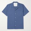 Camp-Collar Striped Organic Cotton Shirt Camp-Collar Striped Organic Cotton Shirt