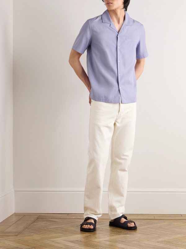 Camp-Collar Lyocell-Twill Shirt - OU Camp-Collar Lyocell-Twill Shirt - OU