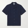 Michael Convertible-Collar Garment-Dyed Cotton and Linen-Blend Twill Shirt Michael Convertible-Collar Garment-Dyed Cotton and Linen-Blend Twill Shirt