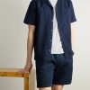 Michael Convertible-Collar Garment-Dyed Cotton and Linen-Blend Twill Shirt - OU Michael Convertible-Collar Garment-Dyed Cotton and Linen-Blend Twill Shirt - OU