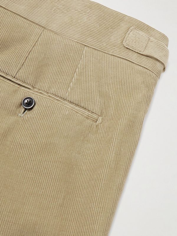 Tapered Pleated Cotton-Corduroy Trousers - CU Tapered Pleated Cotton-Corduroy Trousers - CU
