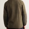 Shell-Trimmed Bouclé Half-Zip Jacket - BK Shell-Trimmed Bouclé Half-Zip Jacket - BK
