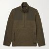 Shell-Trimmed Bouclé Half-Zip Jacket Shell-Trimmed Bouclé Half-Zip Jacket