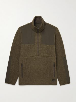 Shell-Trimmed Bouclé Half-Zip Jacket Shell-Trimmed Bouclé Half-Zip Jacket