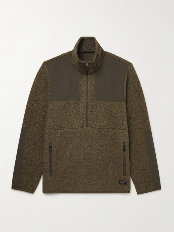 Shell-Trimmed Bouclé Half-Zip Jacket Shell-Trimmed Bouclé Half-Zip Jacket