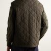 Cotton Corduroy-Trimmed Padded Quilted Shell Gilet - BK