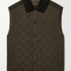 Cotton Corduroy-Trimmed Padded Quilted Shell Gilet