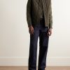 Cotton Corduroy-Trimmed Padded Quilted Shell Gilet - OU