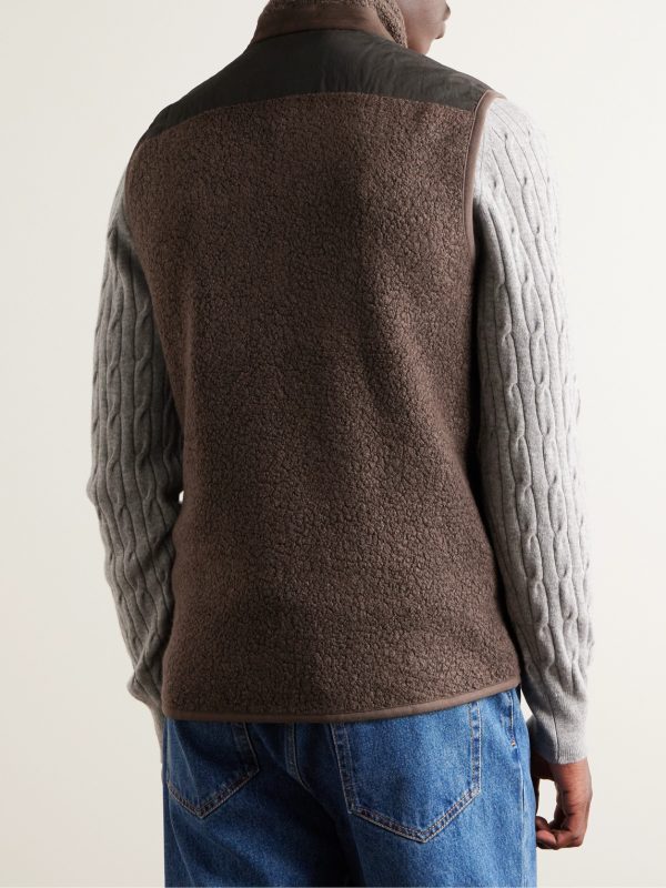 Shell-Trimmed Bouclé Gilet - BK